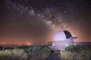Milkway over the telescope in Tenerife