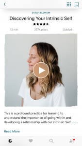Screenshot of meditation on Insight Timer